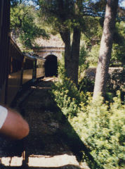 
Soller Railway '4' entering tunnel, Mallorca, May 2003